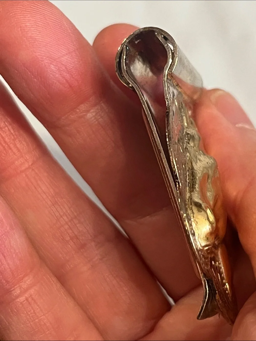 ALPACA MEXICO SILVER MONEY CLIP, horse in GOLDTONE